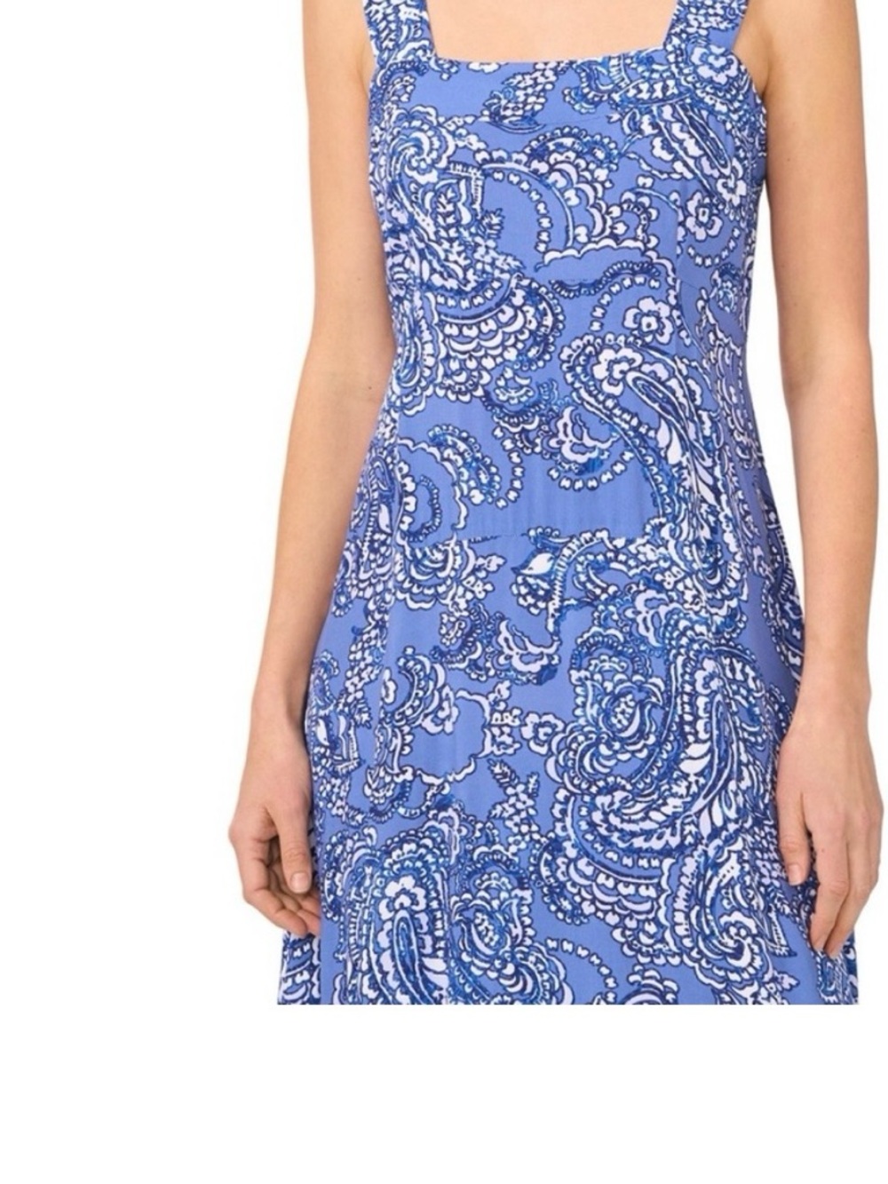 Vince Camuto Blue Paisley Tiered Maxi Dress - Picture 5 of 11
